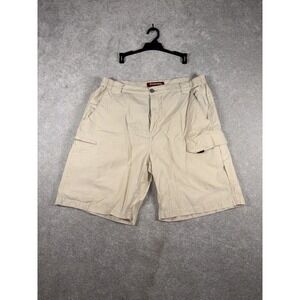 Simms Shorts Mens Large Beige Cargo Pockets Casual Outdoors Hiking Nylon